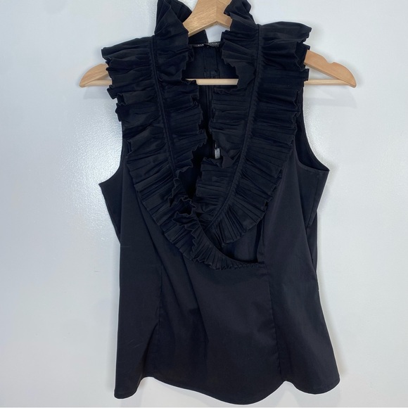 Adrianna Papell Black Ruffled Top - Picture 5 of 14